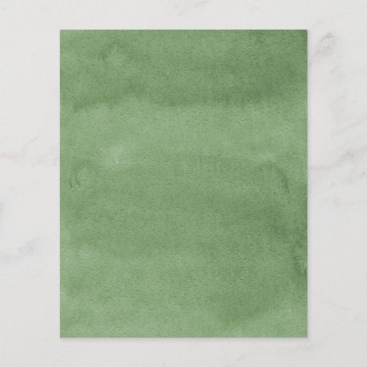 バジェットクリーム緑の森の動物ベビーシャワー (裏面)