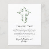 バジェットクロスフォトバプテスマサンキューカード (正面)