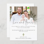 バジェットクロスフォト《キリスト教》洗礼式や命名式ラヴ感謝していィー (正面/裏面)