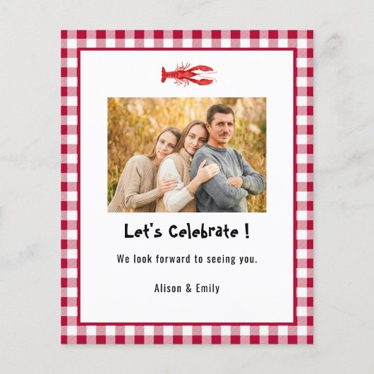 バジェットクロフィッシュ父の日のパーティの招待状 (裏面)