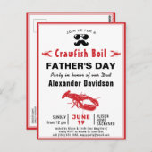バジェットクロフィッシュ父の日のパーティの招待状 ポストカード (正面/裏面)