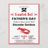 バジェットクロフィッシュ父の日のパーティの招待状 ポストカード (正面)