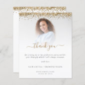 バジェットグラッドフォト金ゴールドグリッターありがとう (正面/裏面)