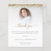 バジェットグラッドフォト金ゴールドグリッターありがとう (正面)