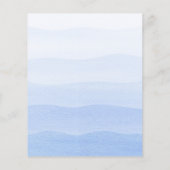 バジェットグラデーションディップダイダーブルーブライダルシャワー招待状 (裏面)