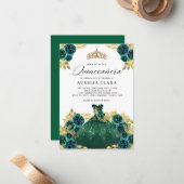 バジェットグラムグリーンドレスフローラ15thキンセアニラ ノートカード (正面/裏面インサイチュ)