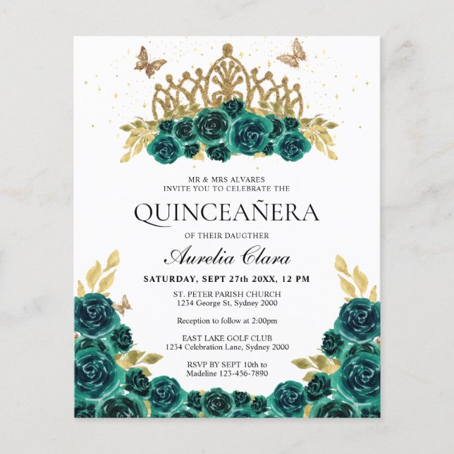 バジェットグラムグリーンフローラ金ゴールドティアラキンセアニェラ (正面)