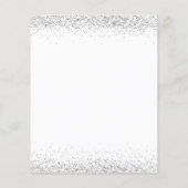 バジェットグラムシルバーグリッタークリスマスパーティー招待状 (裏面)