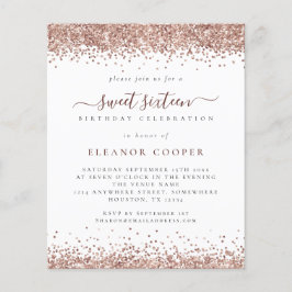 バジェットグラムバラ金ゴールドグリッターSweet sixteen招待状