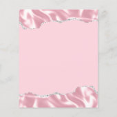 バジェットグラムピンクサテンシルバーウェディング招待 (裏面)