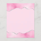 バジェットグラムピンクシルバーフォイルウェディング招待 (裏面)