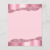 バジェットグラムピンクフォイルグリッターウェディング招待 (裏面)