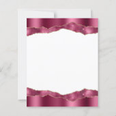 バジェットグラムブルゴーニュ鏡タイル結婚式の招待 (裏面)