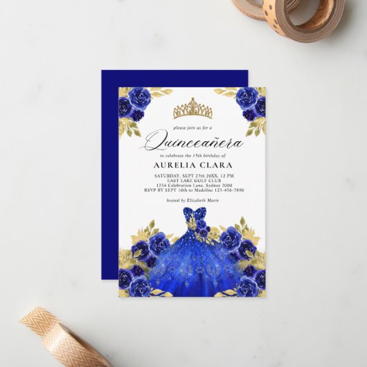 バジェットグラムブルードレスフローラ15thキンセアニラ ノートカード (正面/裏面インサイチュ)