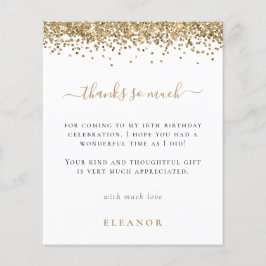 バジェットグラム金ゴールドグリッターフォトスウィート16 感謝してい