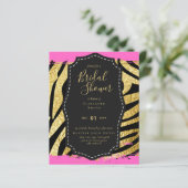 バジェットグラム金ゴールドピンクブライダルシャワー招待状動物 (スタンド正面)