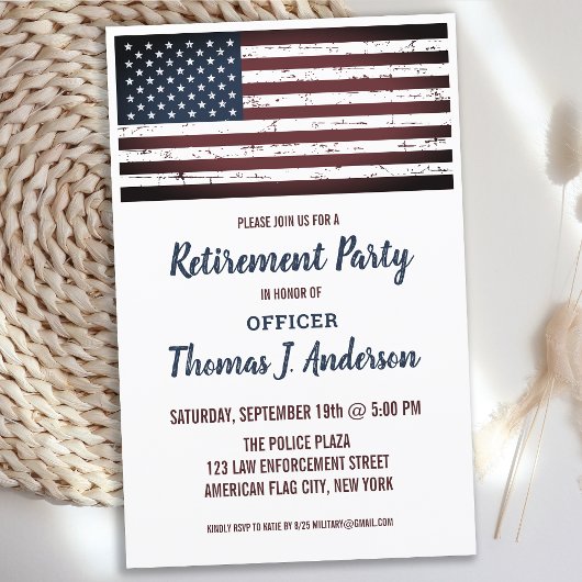 バジェットグランジアメリカ国旗の警察の引退インビ
