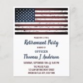 バジェットグランジアメリカ国旗の退職パーティーの招待 (正面)