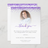 バジェットグラードフォトパープルグリッターありがとう (正面/裏面)