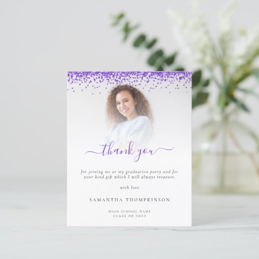 バジェットグラードフォトパープルグリッターありがとう (スタンド正面)