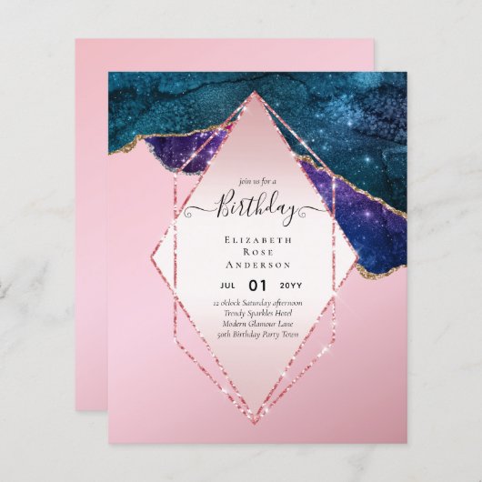 バジェットグリッターグラムホイルかわいらしガーリー任意の年齢 (正面/裏面)