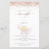 バジェットグリッターシャンパンフルテスヘンナイト招待状 (正面)