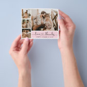 バジェットグリッドフォトコラージュ結婚のサンキューフライヤー チラシ (手)