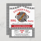 バジェットグリルアンドチルファーザーズデイBBQ招待状 (正面/裏面)