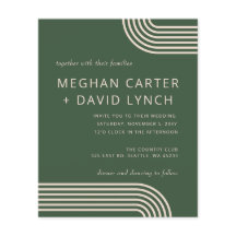 バジェットグリーンアーチ結婚式招待状