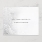 バジェットグリーンオーナメントフェスティバル会社ホリデーカード (裏面)