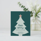 バジェットグリーンクリスマスツリーホリデームービングカード (スタンド正面)