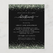 バジェットグリーングリッタークリスマスパーティーブラック (正面)