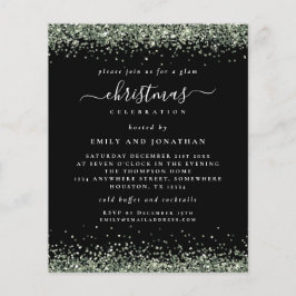 バジェットグリーングリッタークリスマスパーティーブラック