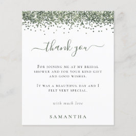 バジェットグリーングリッターフォトブライダルシャワーありがとう