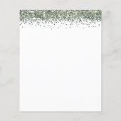 バジェットグリーングリッターブライダルシャワー招待 (裏面)