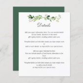 バジェットグリーンサマー春庭園の結婚式詳細 (正面/裏面)