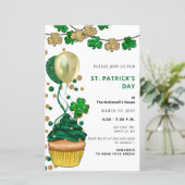 バジェットグリーンシャムロックSt patricks day招待状 (スタンド正面)