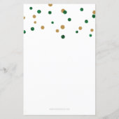 バジェットグリーンシャムロックSt patricks day招待状 (裏面)