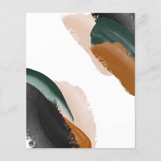 バジェットグリーンテラコッタ抽象芸術ベビーシャワー (裏面)