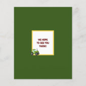 バジェットグリーントラクタートラックをテーマにした誕生日パーティー (裏面)