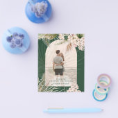 バジェットグリーンパンパスグラスフォトマットありがとう チラシ (シングル)