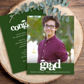 バジェットグリーンフォト卒業はっきりしたキャップ招待状