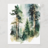 バジェットグリーンフォレストブライダルシャワー招待 (裏面)