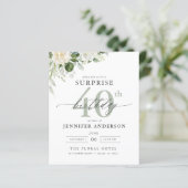 バジェットグリーンフローラサプライズ誕生日招待状 (スタンド正面)