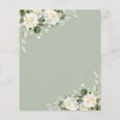 バジェットグリーンフローラサプライズ誕生日招待状 (裏面)