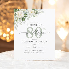 バジェットグリーンフローラサプライズ誕生日招待状