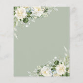 バジェットグリーンフローラサプライズ誕生日招待状 (裏面)