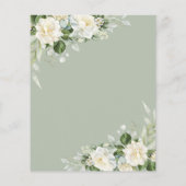 バジェットグリーンフローラサプライズ誕生日招待状 (裏面)