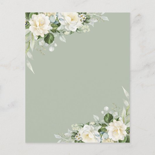 バジェットグリーンフローラサプライズ誕生日招待状 チラシ (裏面)