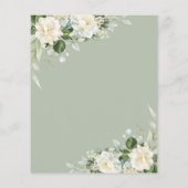 バジェットグリーンフローラサプライズ誕生日招待状 チラシ (裏面)